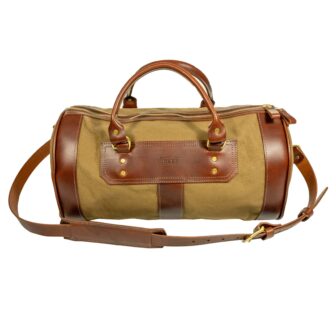Canvas & Leather Round Duffel Bags